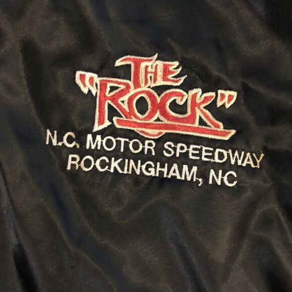 Vintage “The Rock” NC Motor Speedway Jacket Whang Sports Bomber Size XL USA - Picture 3 of 9